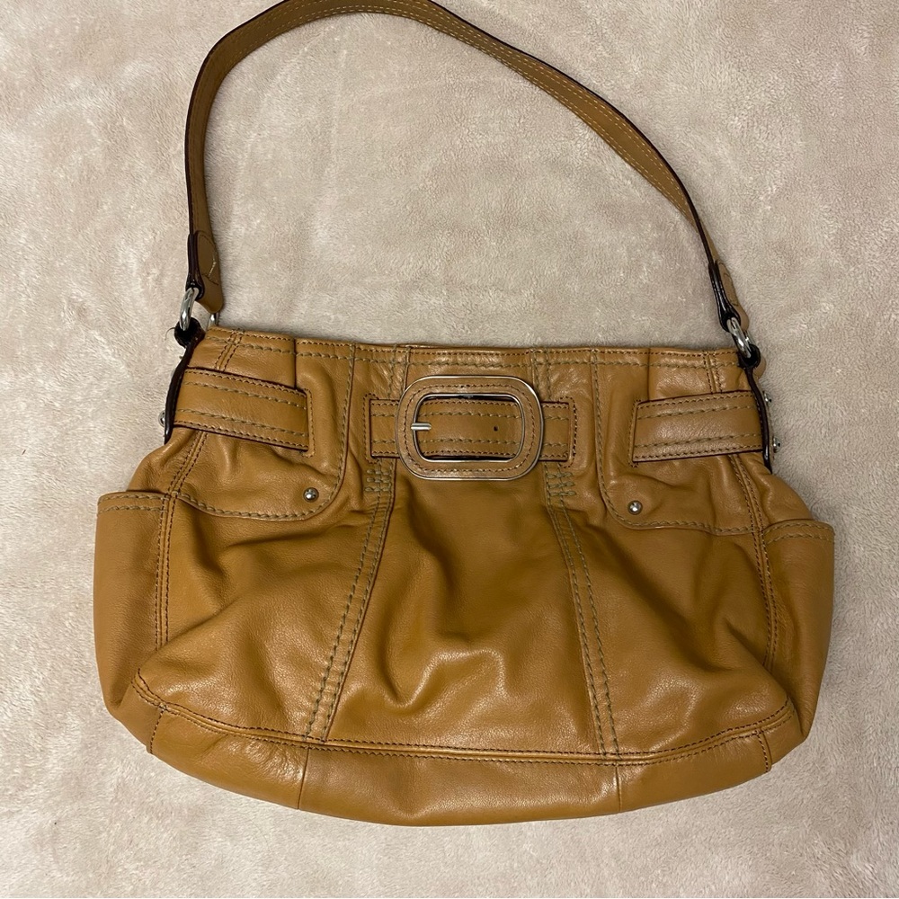 Clarks Leather Camel Color Hobo Bag